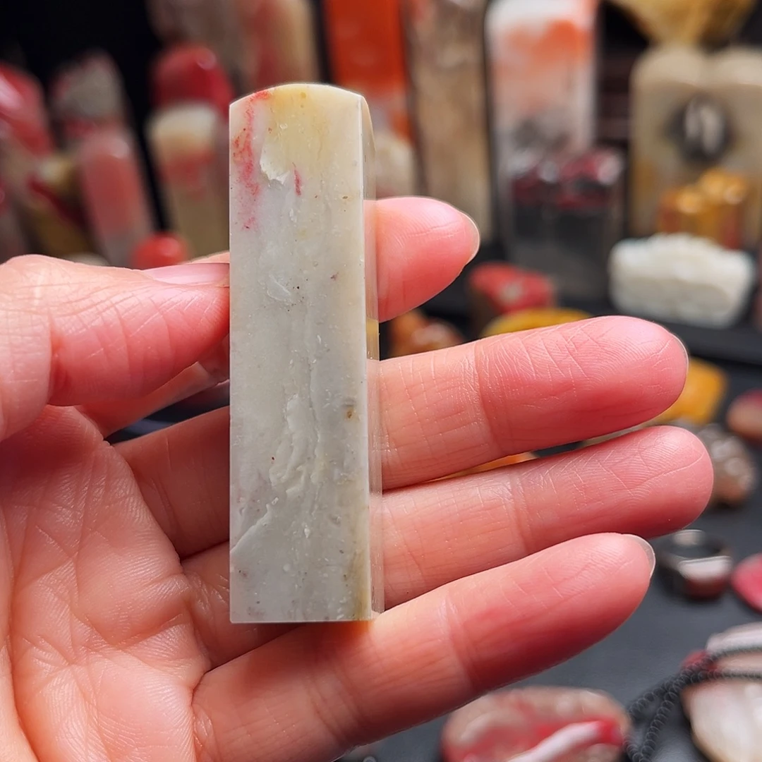 昌化石印石鸡血石方章软底