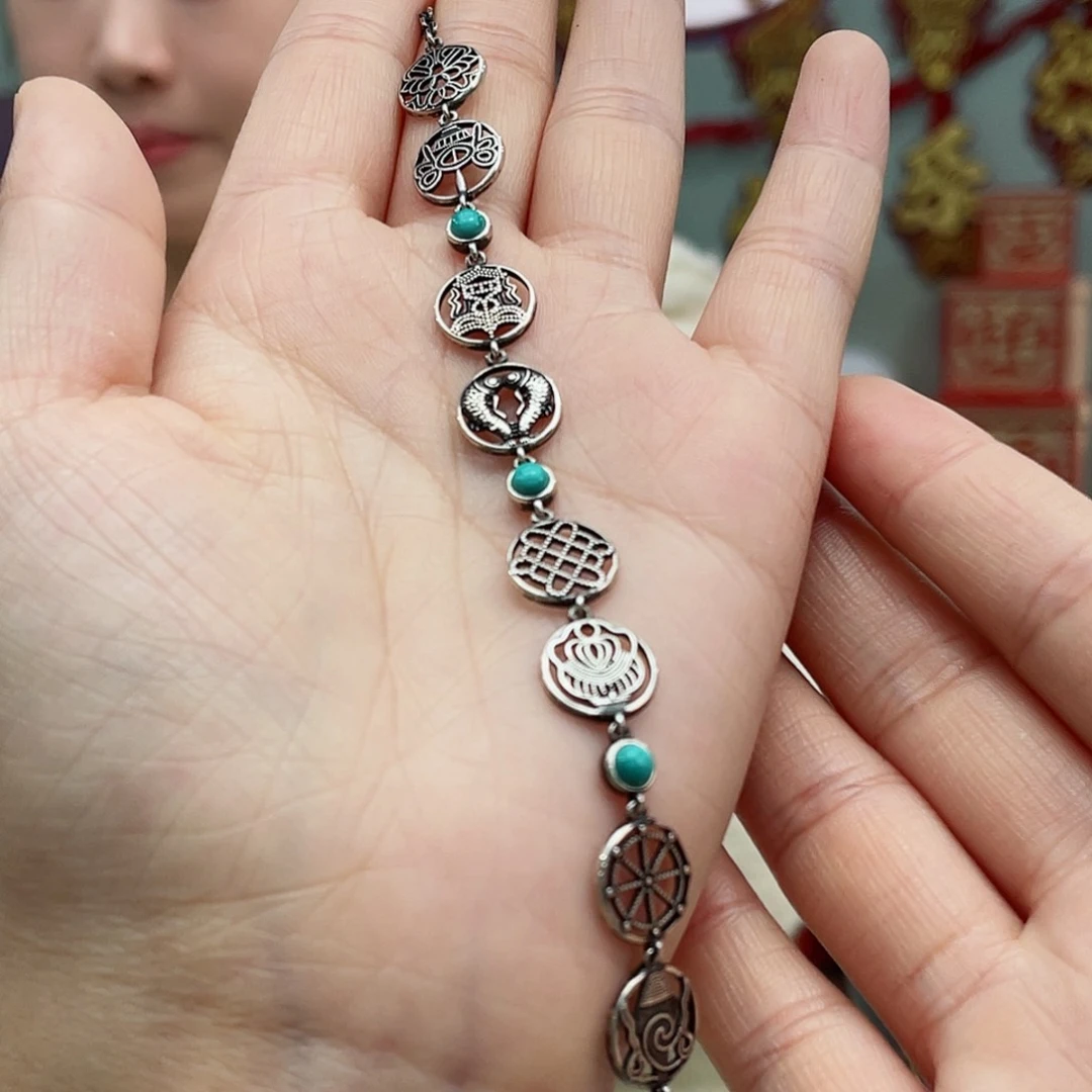 绿松石戒指银S925镶嵌