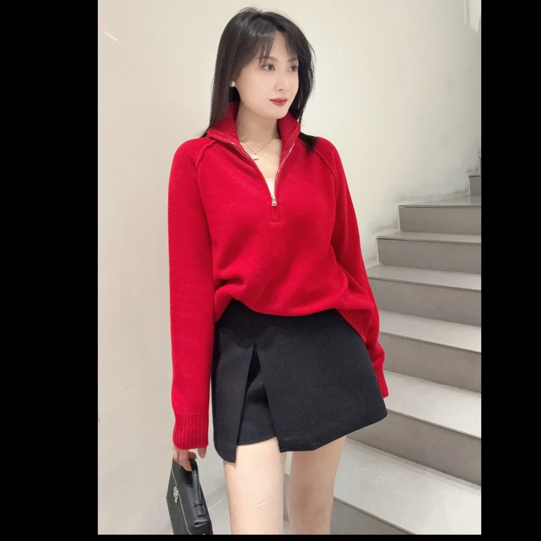 秋季新款时尚开衩半裙