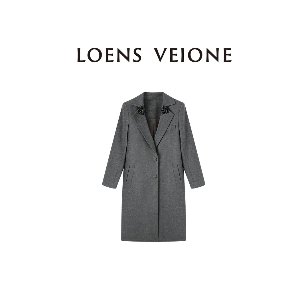 LOENS VEIONE/罗拉【鲲之梦境】【绵羊毛】法式风轻奢大衣24CVCK0071N
