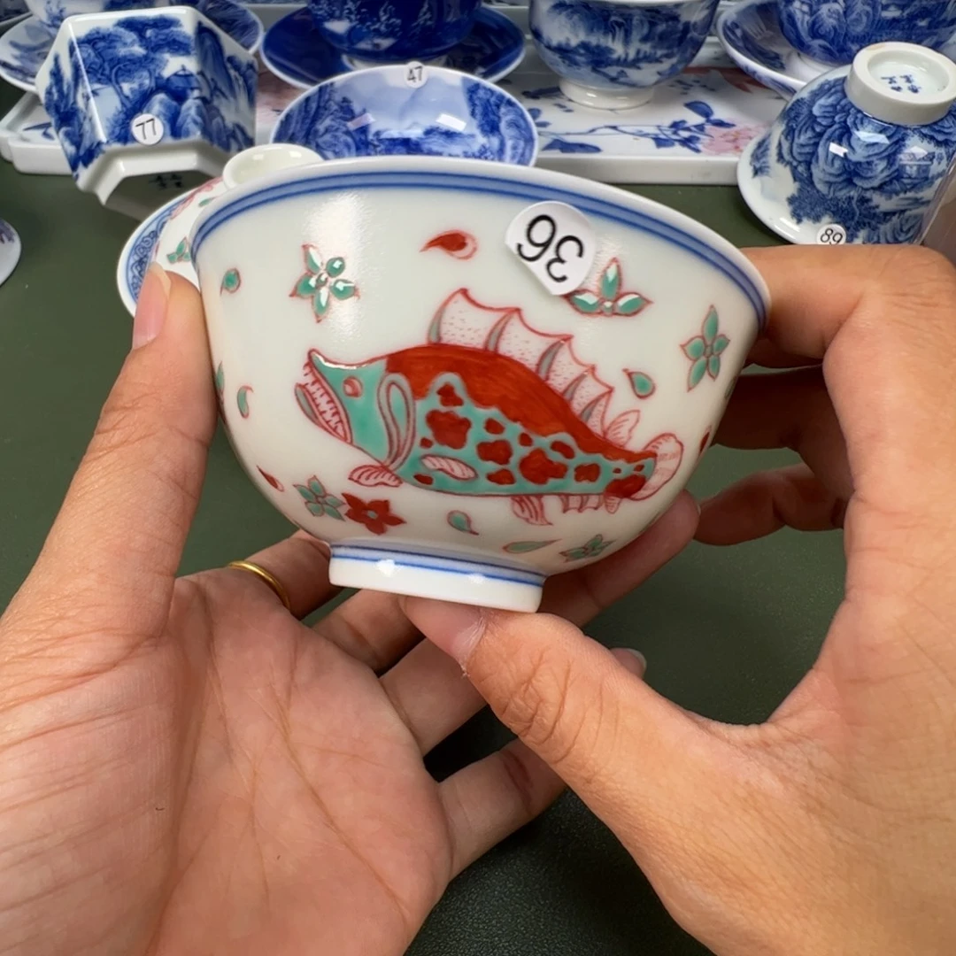 景德镇纯手工纯手绘茶具木木36