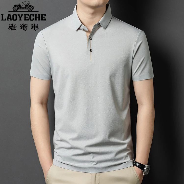 老爷车衬衫男短袖2025夏季新款寸衫中老年上衣翻领高档透气爆款