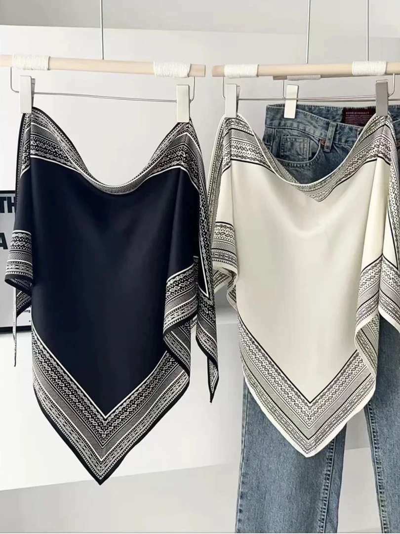 【韩国原单】2025新款百搭发带搭配衬衫西装春夏薄款复古三角巾