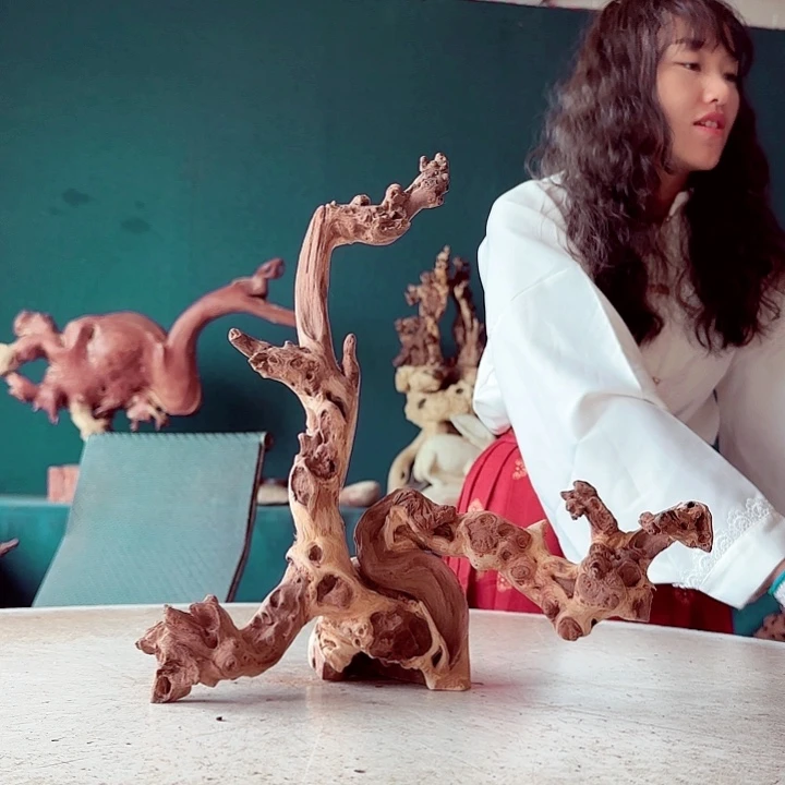 黑果木高****师729 金丝红木羊蹄甲半成品