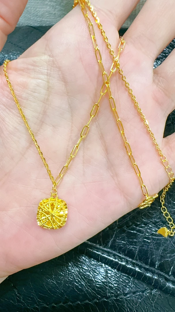 合金项链 星芒方牌项链