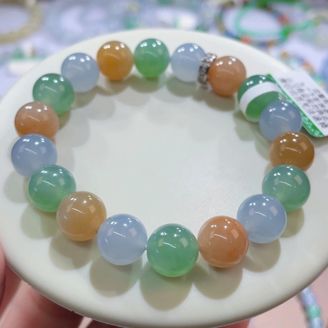未镶嵌手链翡翠三彩卡10