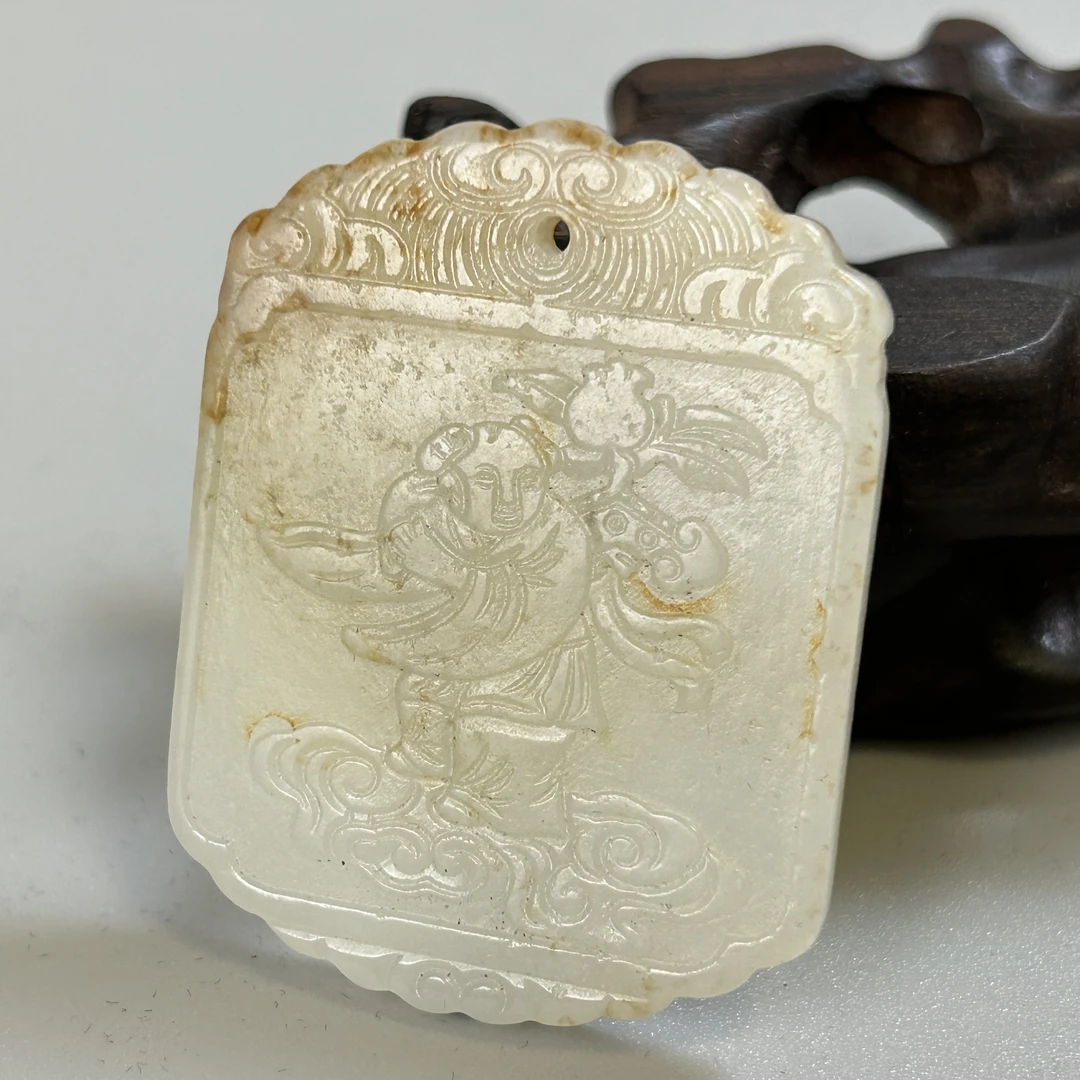 创汇期新疆和田玉挂件玉牌3812