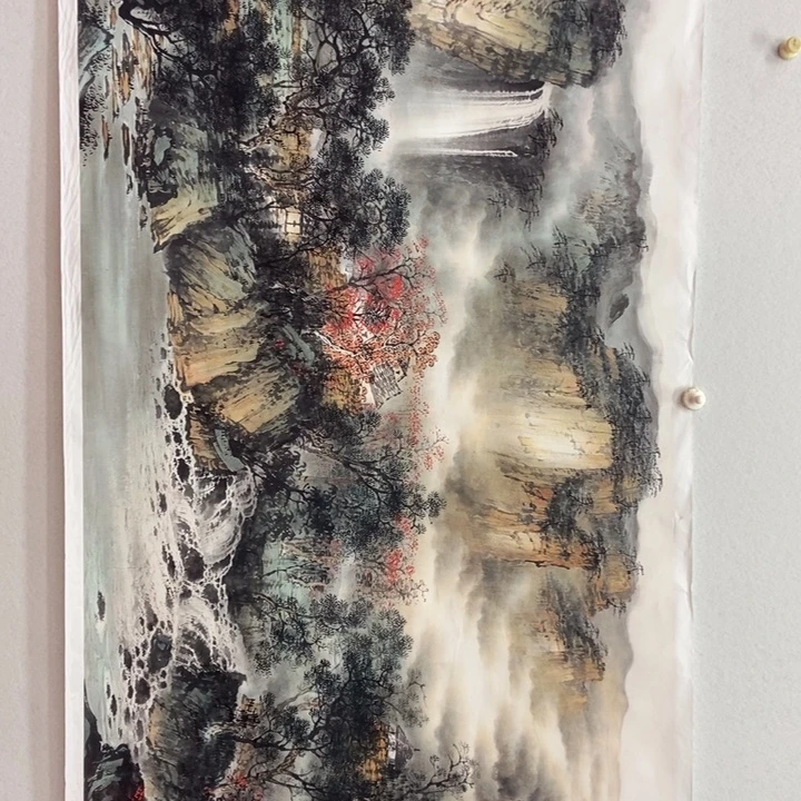 国画太行金秋小六尺横