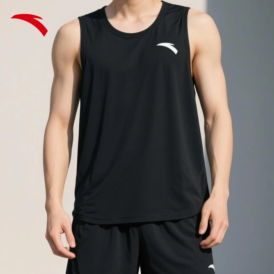 安踏男士速干运动套装夏季新款透气T恤无痕贴身背心篮球服两件套