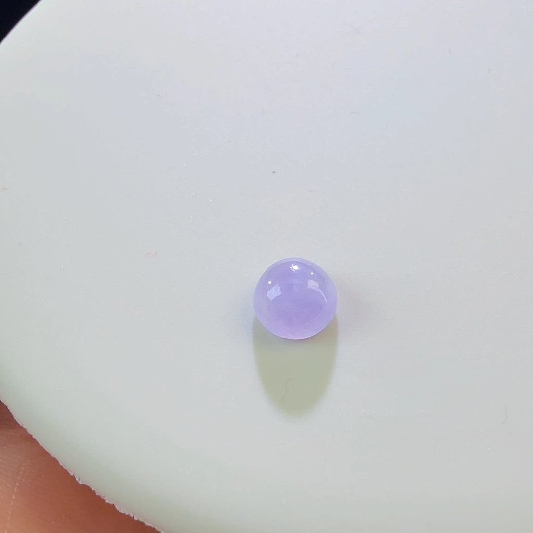 翡翠裸石冰紫蛋面