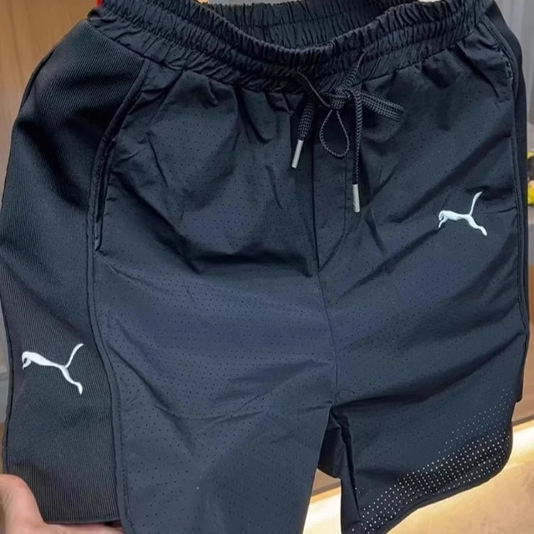 特大码300斤男士短裤夏季新款冰丝速干裤五分裤透气网眼运动裤子.