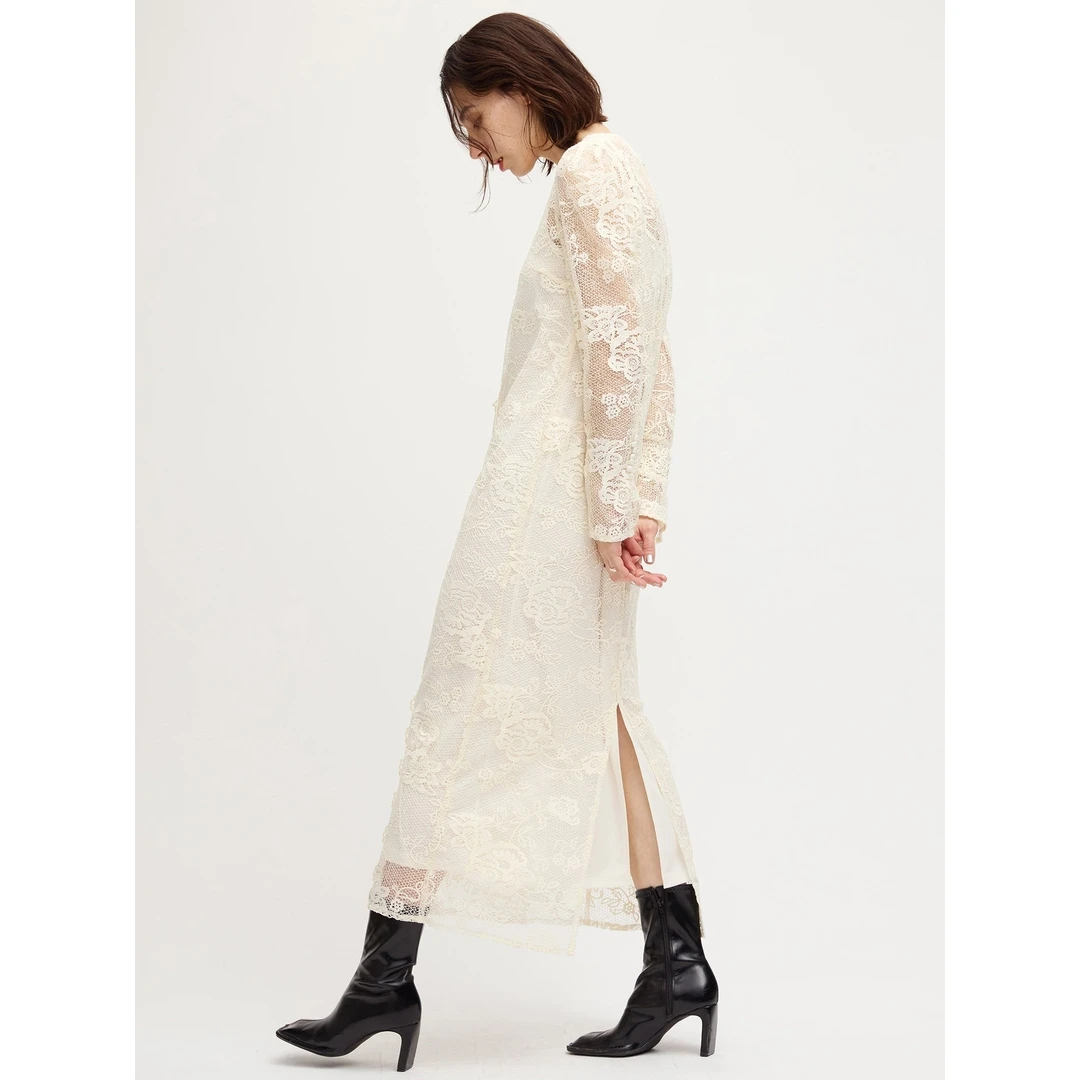 【Montendre】夏季新款 代 博主同款 重工刺绣花卉蕾丝系列连衣裙