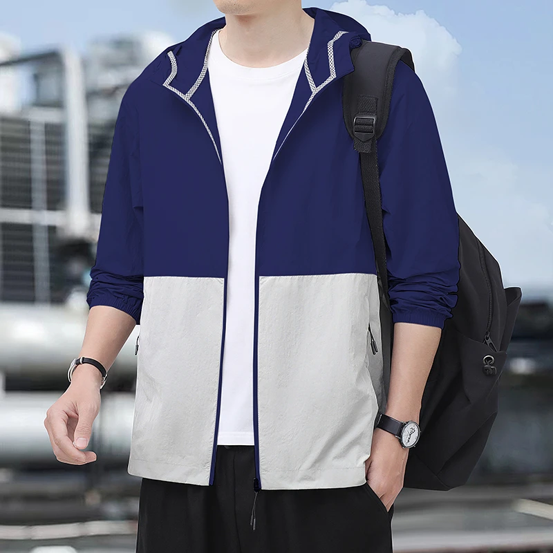 男士防晒衣夏季薄款透气连帽外套户外宽松钓鱼防紫外线防晒服