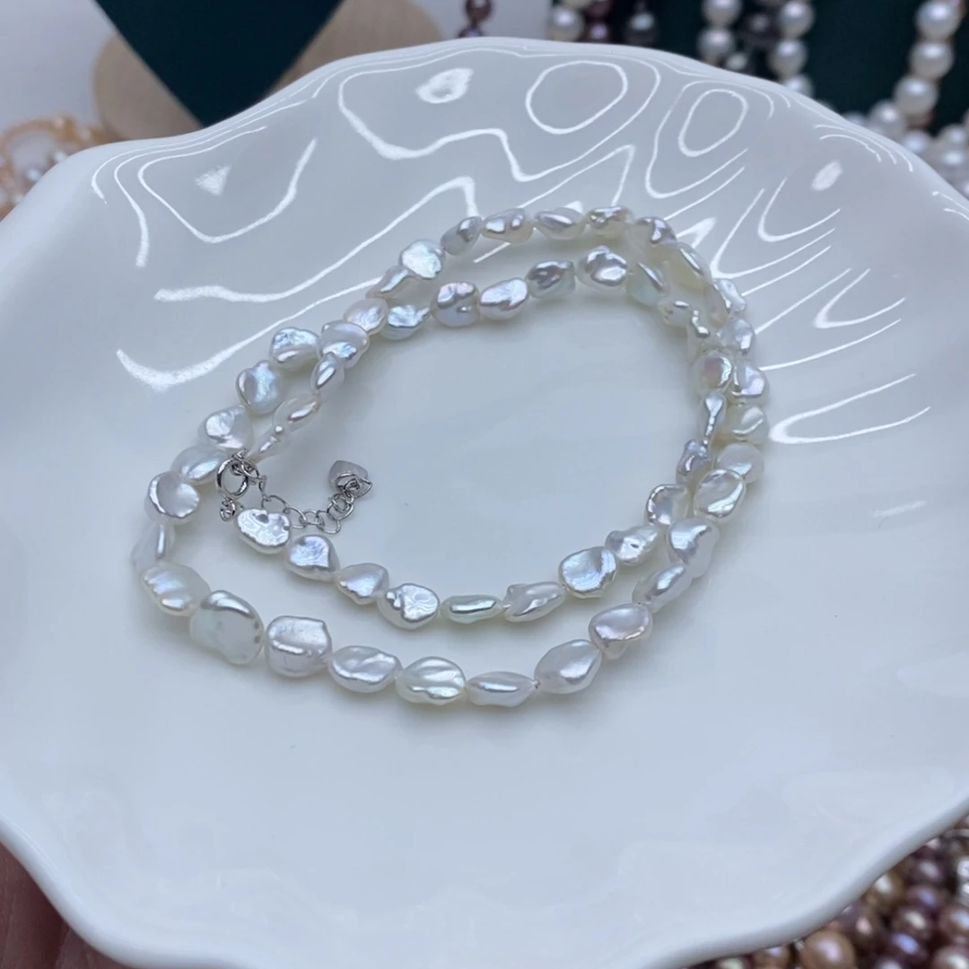 白***柏合金淡水珍珠默认微瑕淡水珍珠