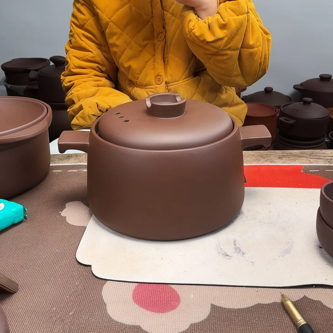 紫砂砂锅4升正品无暇