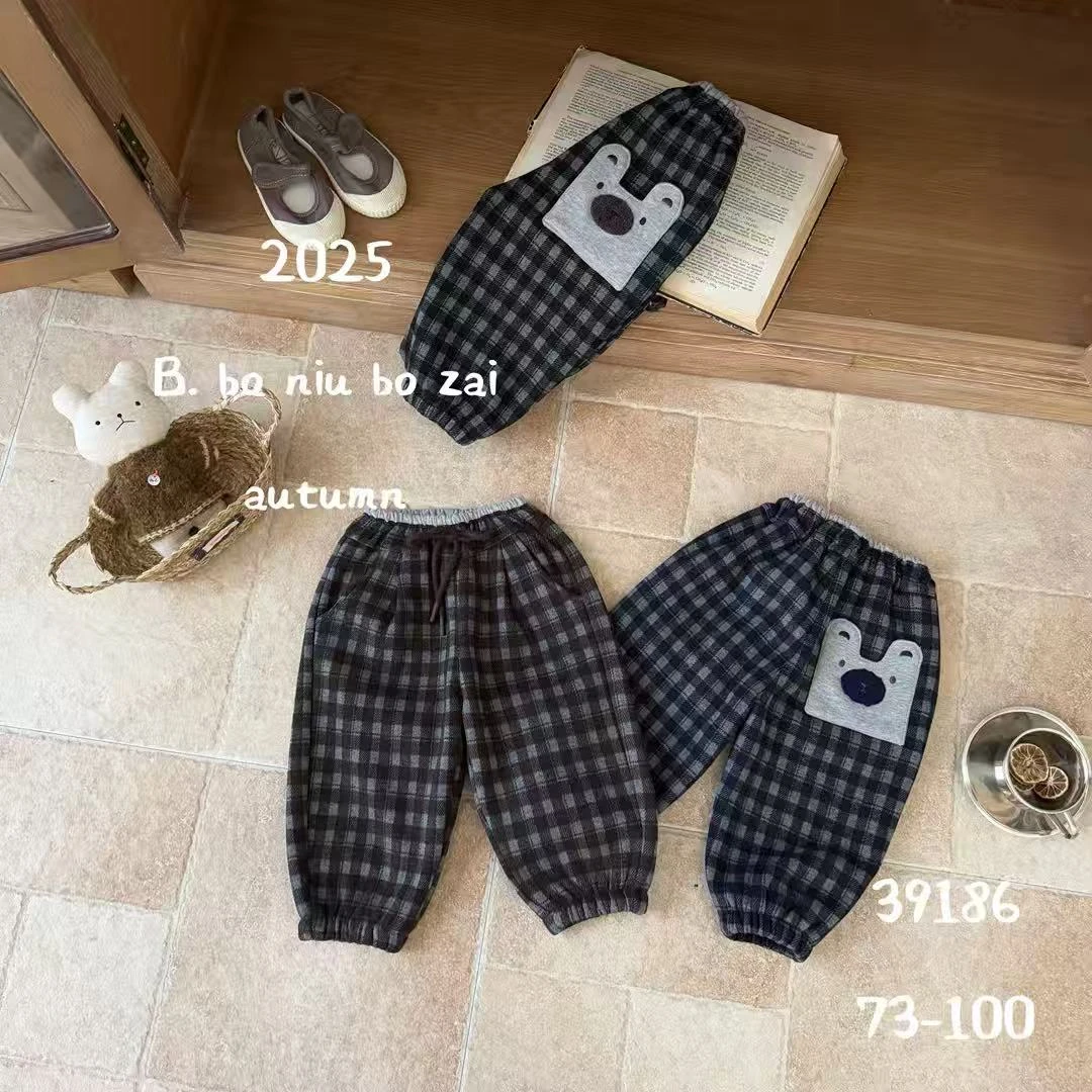 39186波妞加绒卫裤儿童