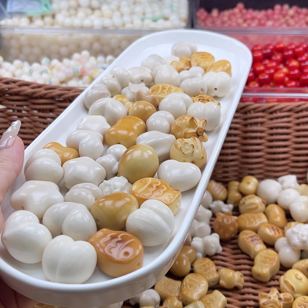 白玉菩提吊坠b微瑕18-25mm/5+1颗