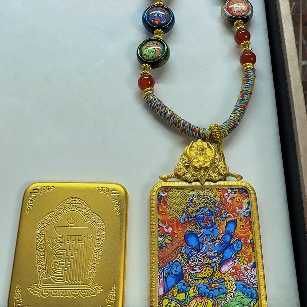 横款大黑天，五路财神唐卡