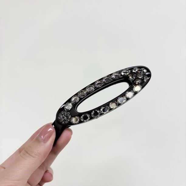 L399夕洛新款巧克力色11cm香蕉夹抓夹小众设计感抓夹简约气质百搭