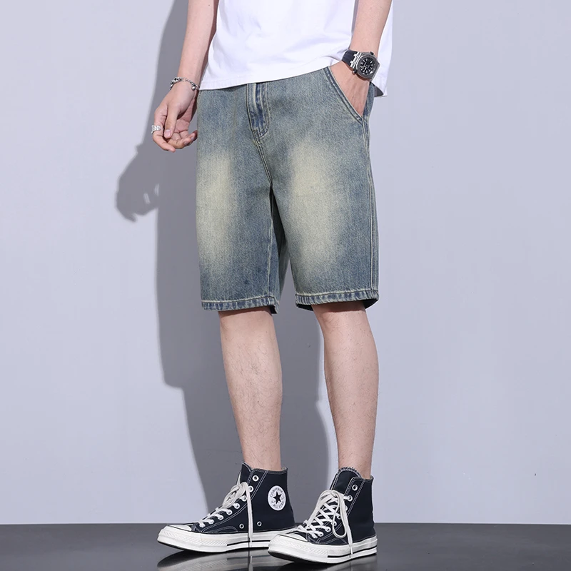 2025新款短裤男款夏季牛仔短裤男士百搭宽松韩版潮流裤子ins短裤