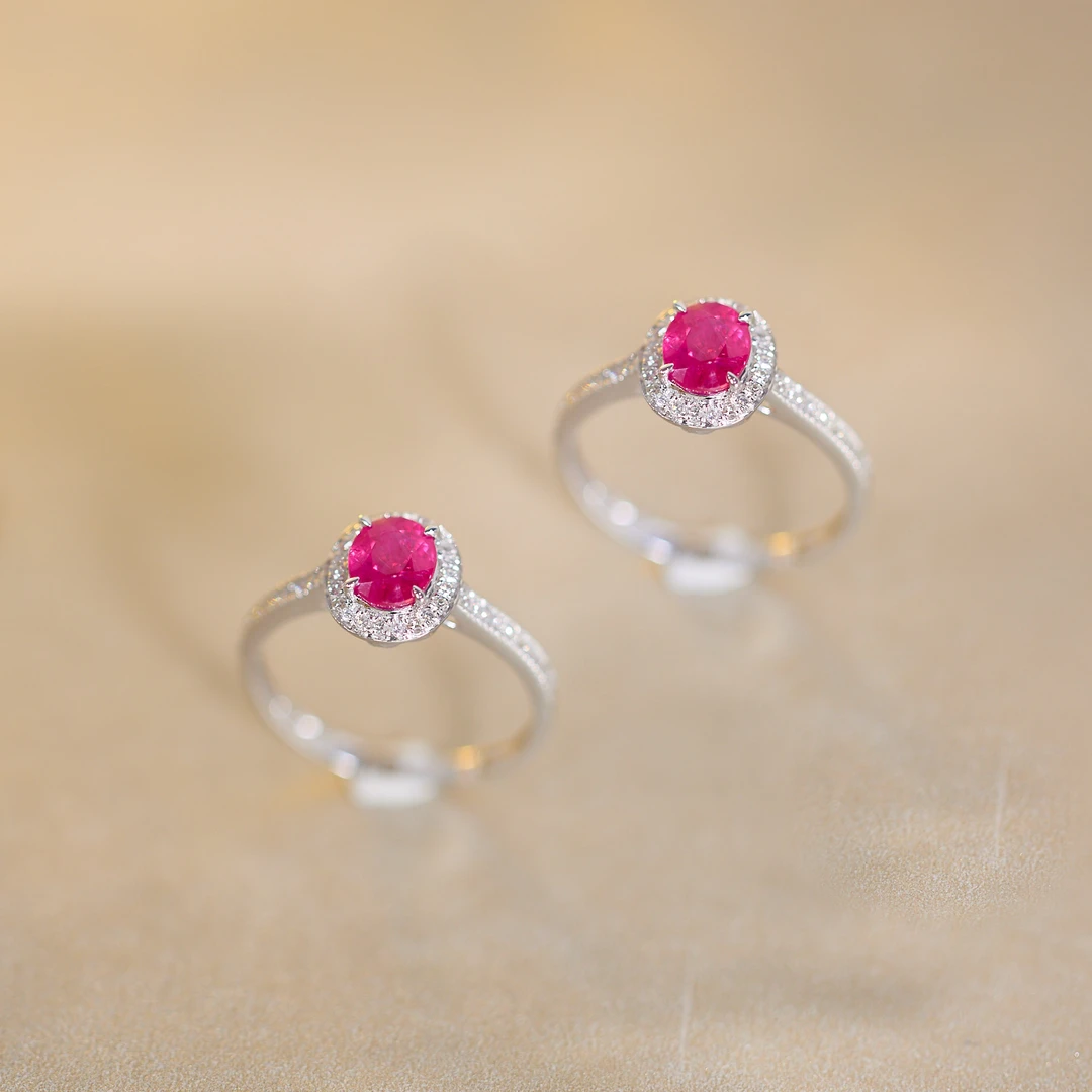 【歪歪】红宝石戒指*18K金镶嵌（多样性发一）XB-S4611