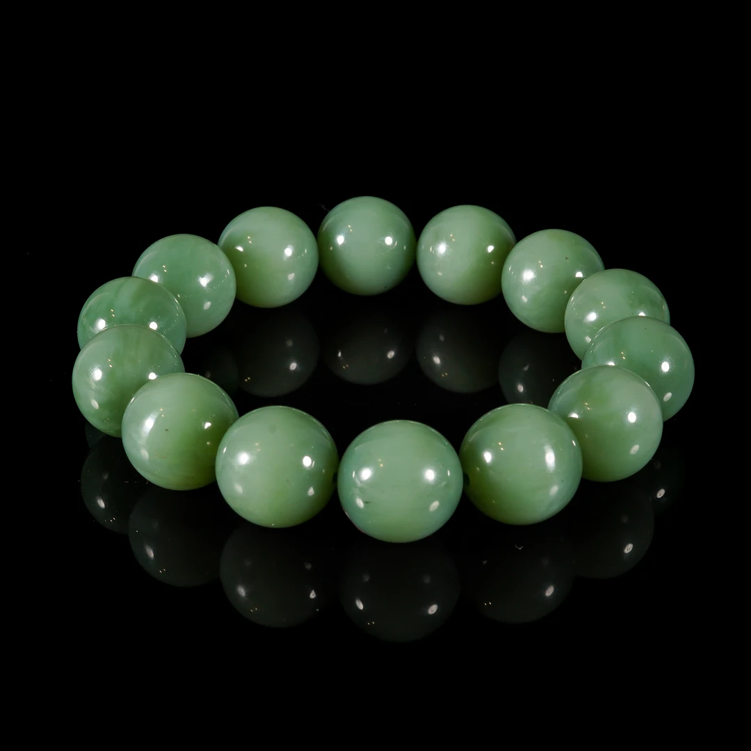 LOT.021和田碧玉手串/X3249