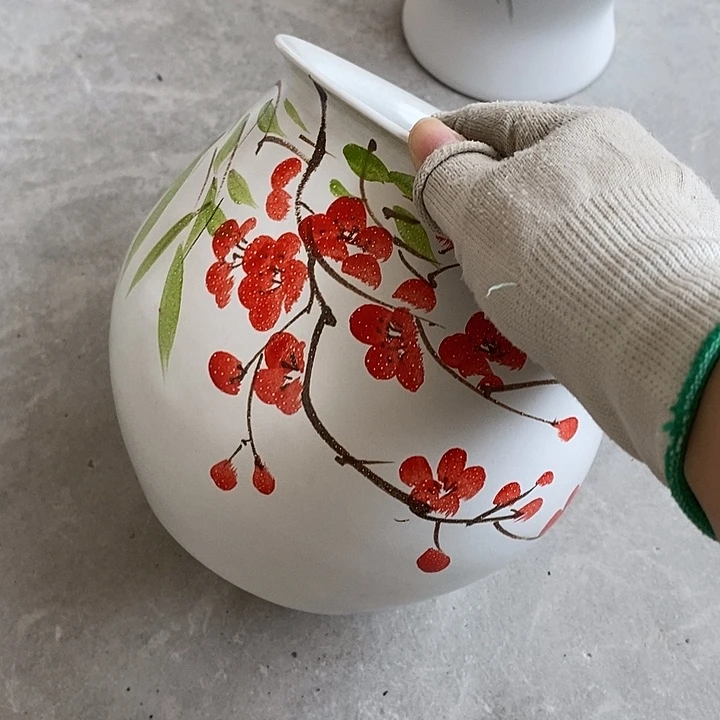 缸6xc景德镇陶瓷花盆微瑕