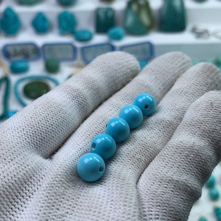 蓝色8尺寸圆珠发货