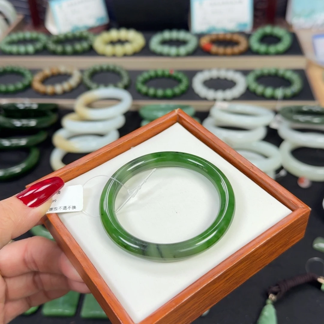 和田玉未镶嵌手链手镯50.4