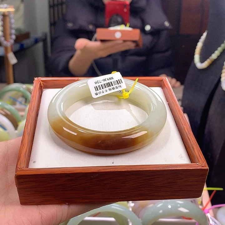 和田玉手镯未镶嵌55-56