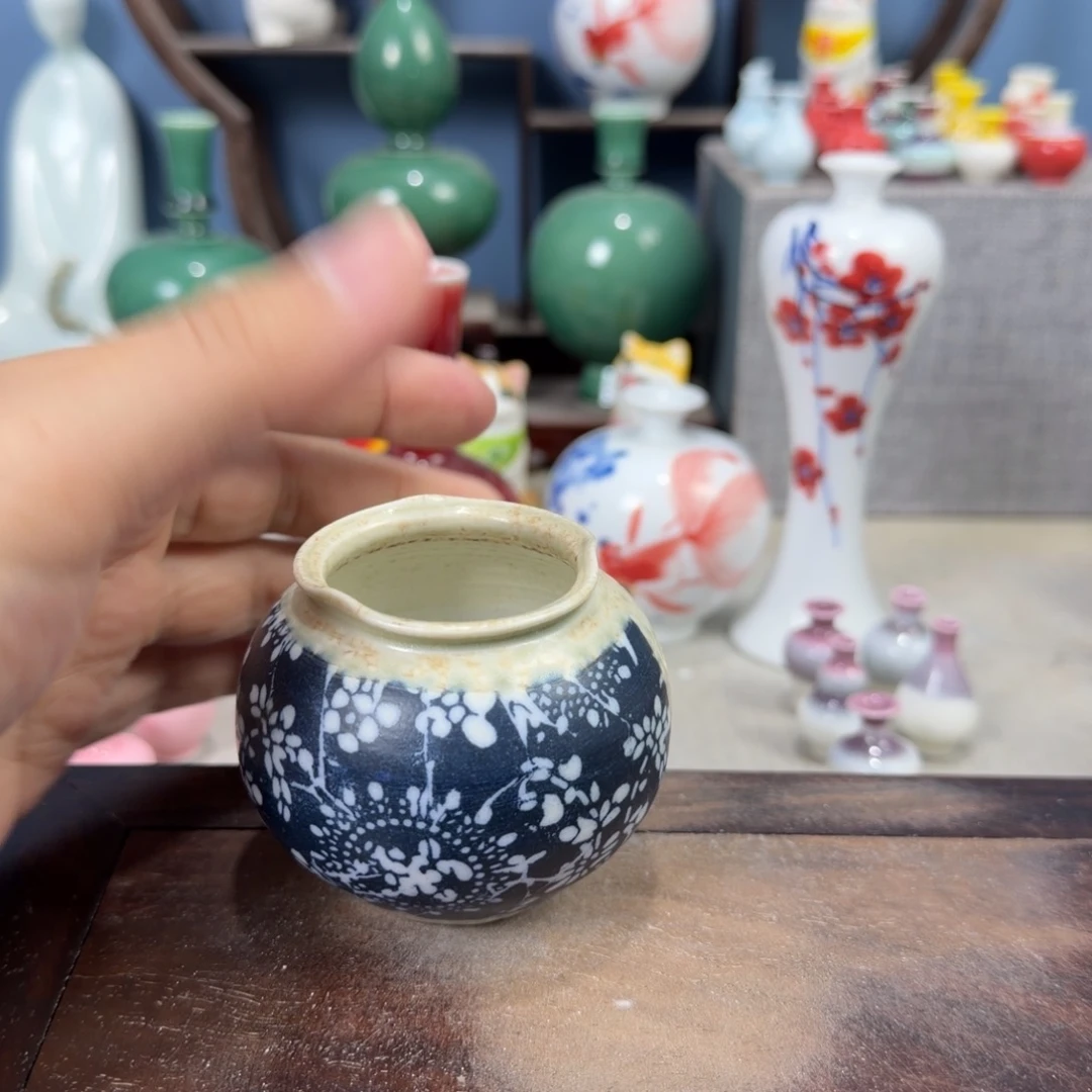 陶瓷手工小花器摆件
