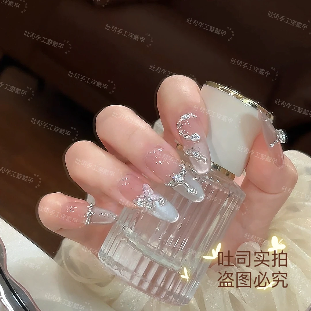 【启春·福蝶】春夏季温柔款设计穿戴甲温柔纯手工气质纯欲ins风