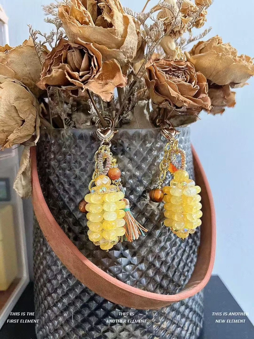 【素链款】重工DIY原创手工串珠潮玩手机链挂链钥匙链包挂链萌粒链