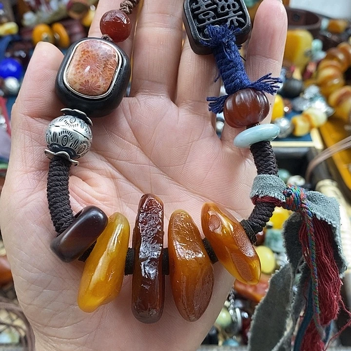 未镶嵌项链蜜蜡项链