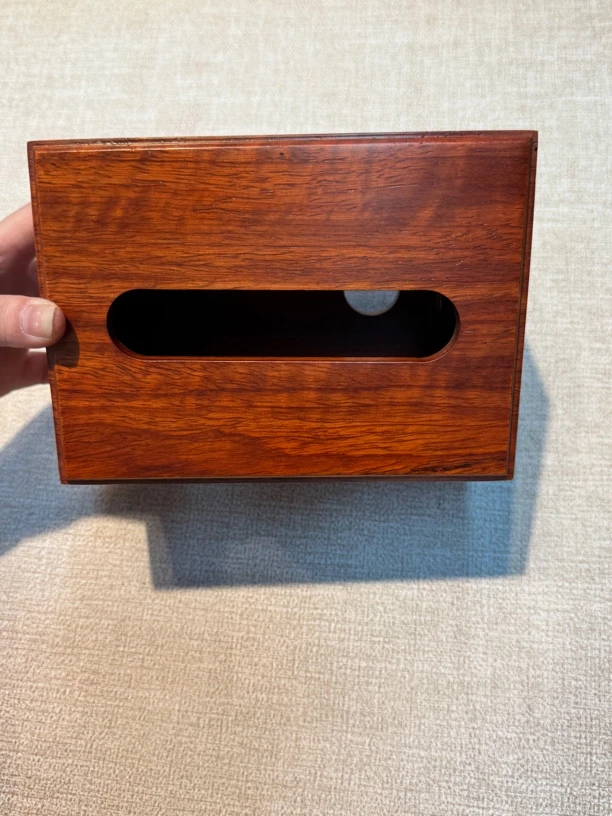 16.5寸紫檀木原木色单抽小型收纳盒客厅抽纸盒创意餐巾纸盒纸巾盒