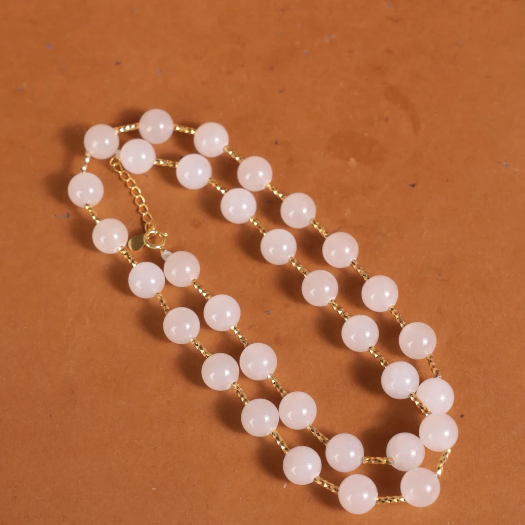 【上海友谊商店】XR1901M和田玉圆珠项链【多样性发一】