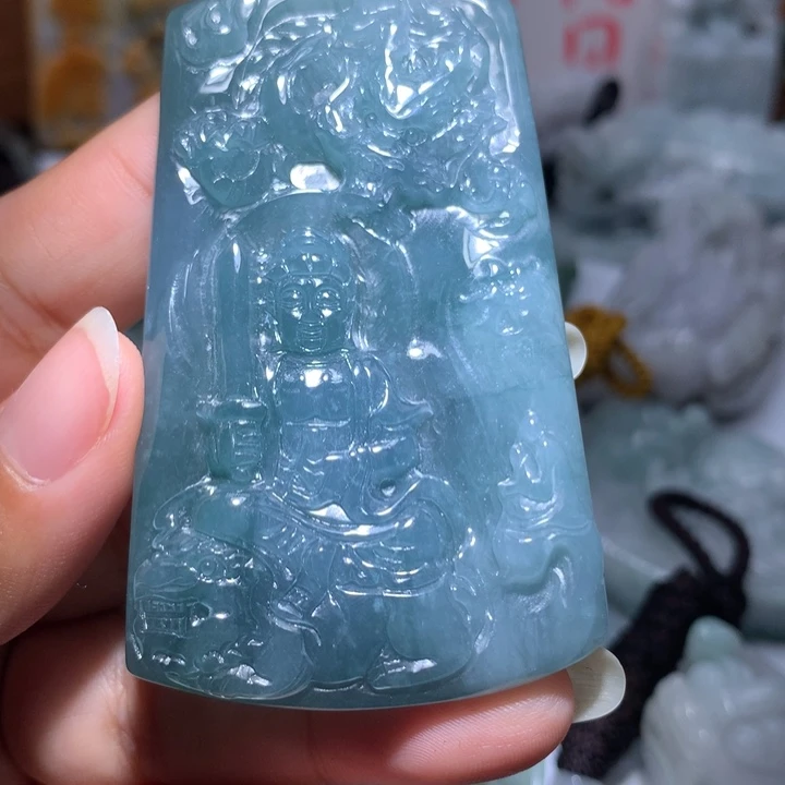翡翠未镶嵌颈饰保真天然A货翡翠