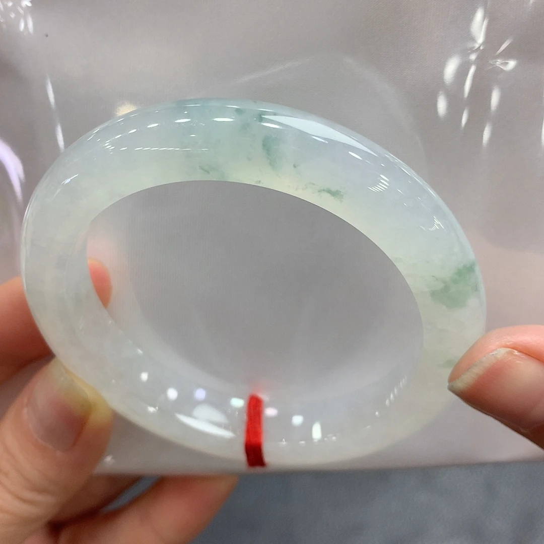 翡翠未镶嵌手镯55.5正圈