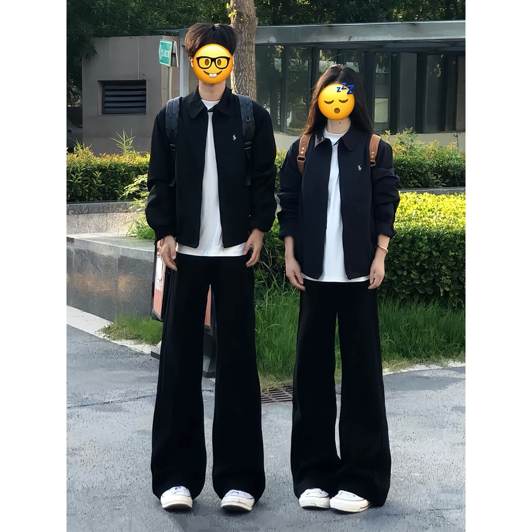 freezx黑色微喇牛仔裤男款美式高街vibe风格裤子显腿长显瘦直筒裤