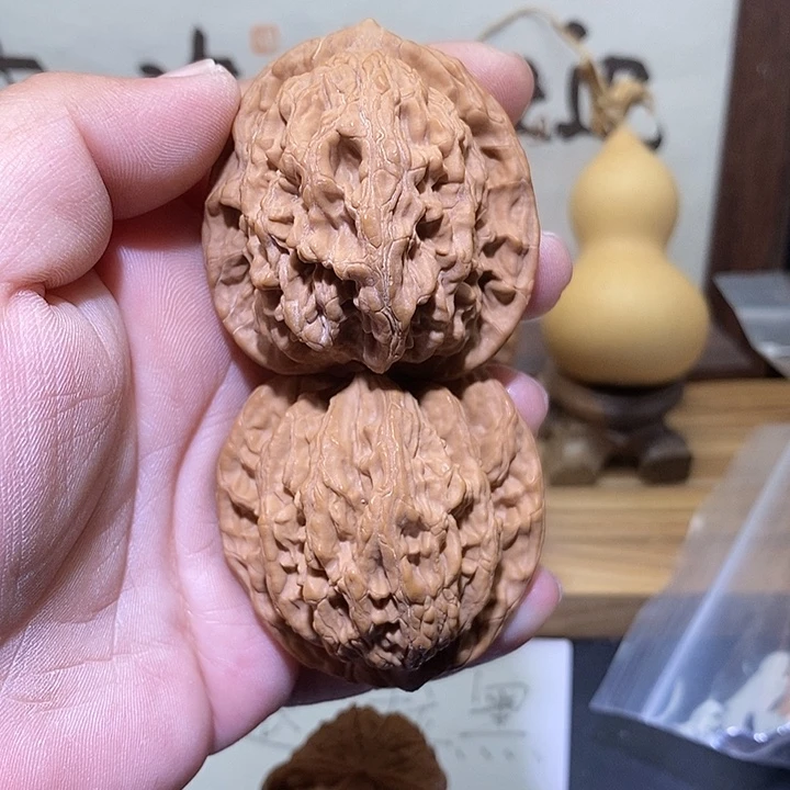 文玩核桃把件张*九43.5蓟县山地虎头