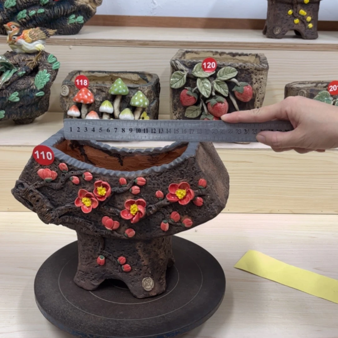 【闪购商品】紫砂花盆110号内口16.5×9外高21