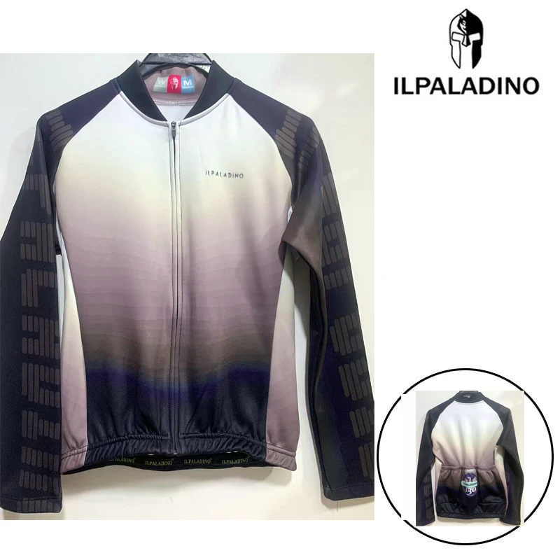 SQ 6【大理石波纹渐变抓绒长袖女士】ILPALADINO骑行服春秋冬户外