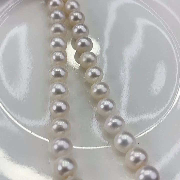 淡水珍珠颈饰银S925镶嵌卡9➕冷白