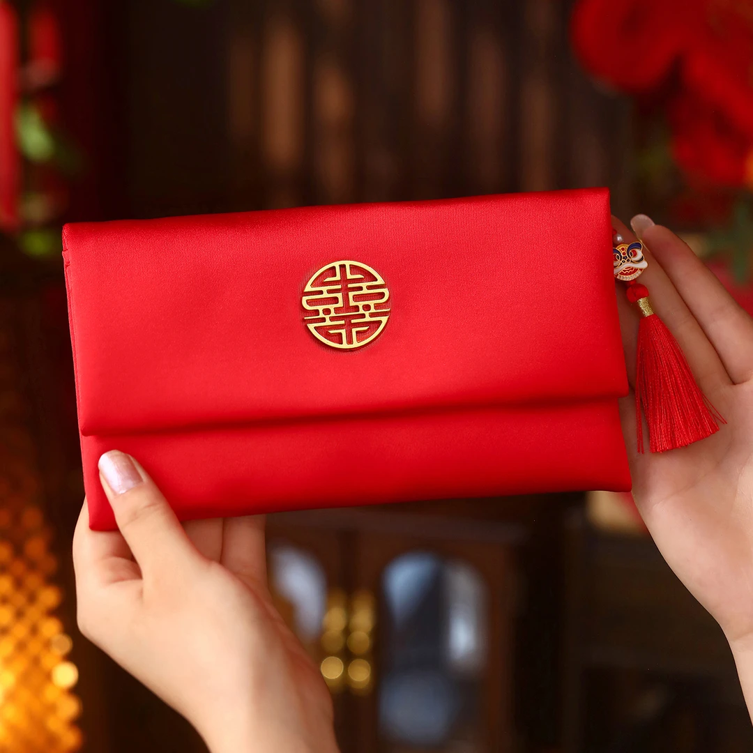 红包结婚订婚新婚礼专用随份子万元大号喜包改口费布艺钱袋利是封