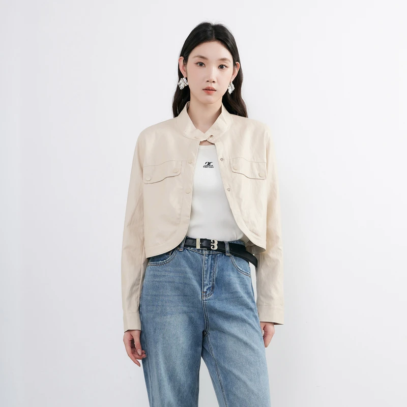 【许半夏推荐】纳俪商场同款皮外套N24074C07731