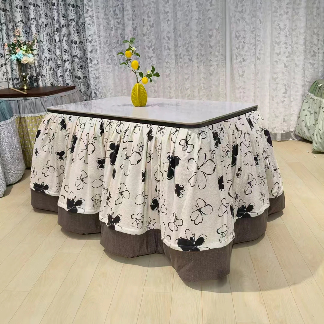 拉链款加厚可拆洗滑轨式长方形电取暖无烤火桌布烤火烤火炉罩套