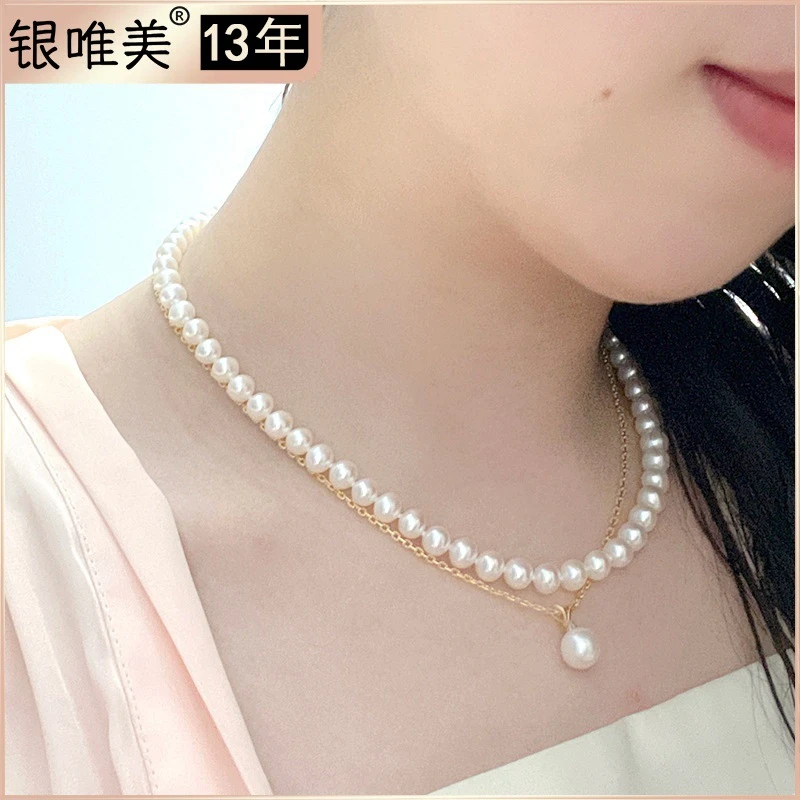 坠链均925银 巴洛克项链时尚轻奢百搭锁骨链疯狂动物城圣诞节穿搭