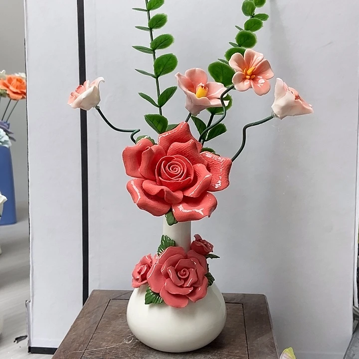 陶瓷纯手工捏花设计