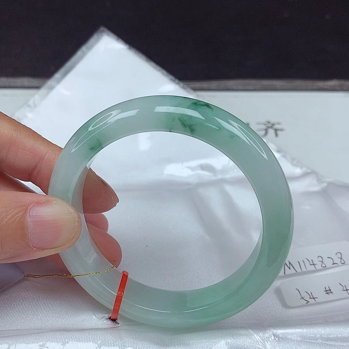 翡翠未镶嵌手镯54圈4828