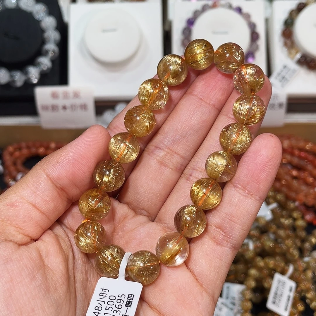 手链发晶未镶嵌毕业双猫眼钛晶11mm